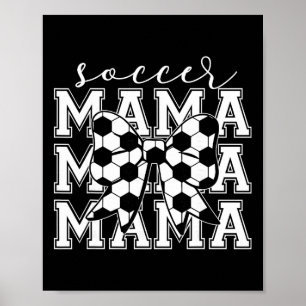 Soccer Mama Retro Groovy Soccer Softll Mom Poster