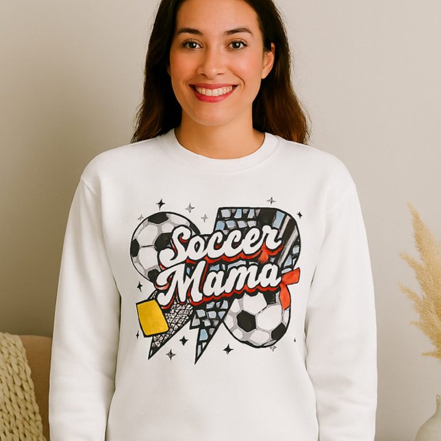 Soccer Mama Shirt – Bold Bow & Patterned Heart  (Creator Uploaded)
