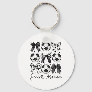 Soccer Mama Shirt Coquette Bow Soccer Mom Key Ring