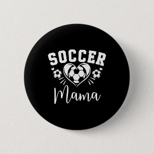 Soccer Mama Soccer Heart 6 Cm Round Badge