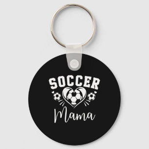 Soccer Mama Soccer Heart Key Ring
