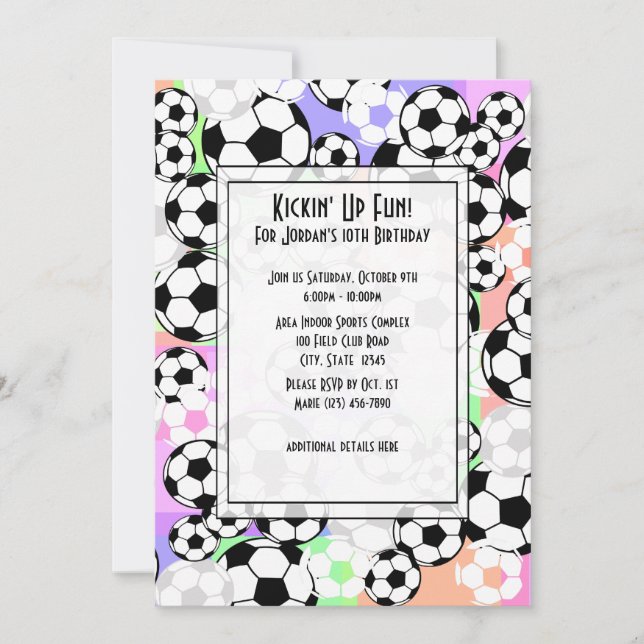 Soccer Mania/ Colour Invitation (Front)