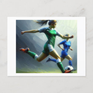 Soccer Match,  Postcard