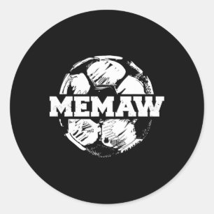 Soccer Memaw Soccer Byll Split Funny Soccer Memaw Classic Round Sticker