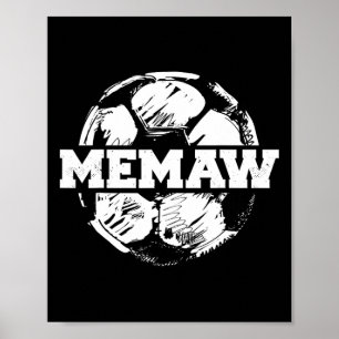 Soccer Memaw Soccer Byll Split Funny Soccer Memaw Poster