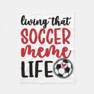 Soccer Meme Life Soccer Grandma Meme Fleece Blanket