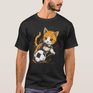Soccer Mens, Womens & Kids Cat Soccer player T-Shirt