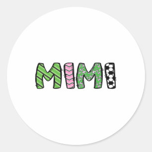 Soccer Mimi Funny Soccer Birthday Boy Family Match Classic Round Sticker