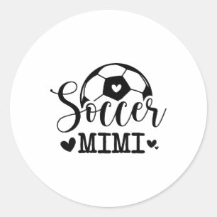 Soccer Mimi Funny Sports Soccer Player Classic Round Sticker