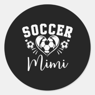 Soccer Mimi Soccer Heart  Classic Round Sticker