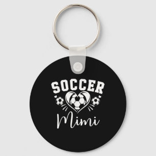 Soccer Mimi Soccer Heart Key Ring