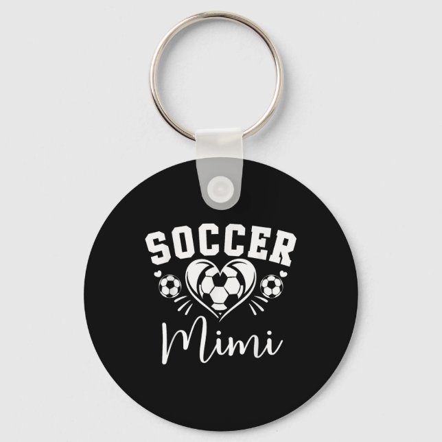 Soccer Mimi Soccer Heart  Key Ring (Front)
