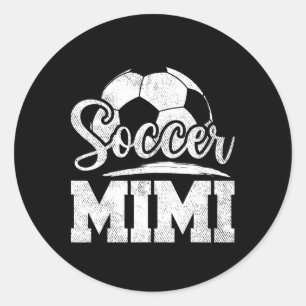 Soccer Mimi Soccer Player Game Day Mother's Day  Classic Round Sticker