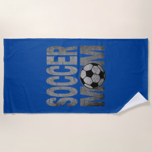 SOCCER MOM  BEACH TOWEL