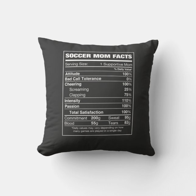 soccer mom facts cushion (Front)