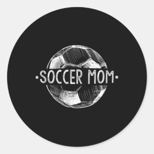 Soccer Mom Family Matching Team Player Gifts Socce Classic Round Sticker