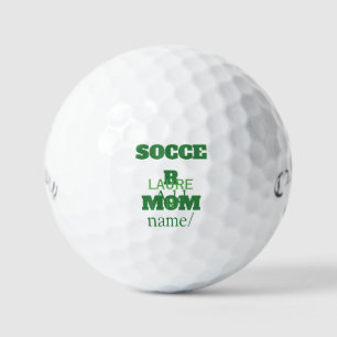 SOCCER MOM FOOTBALL MOTHERS DAY GIFTS GREEN SIMPLE GOLF BALLS