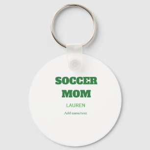 SOCCER MOM FOOTBALL MOTHERS DAY GIFTS GREEN SIMPLE KEY RING