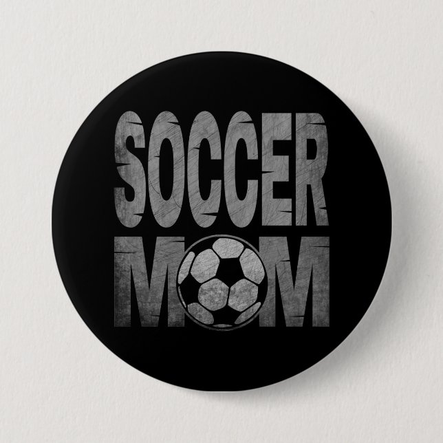 SOCCER MOM GIFT 7.5 CM ROUND BADGE (Front)