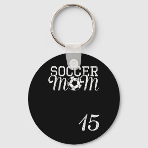 Soccer Mom Jersey Number 15 Favorite Player #15 Te Key Ring