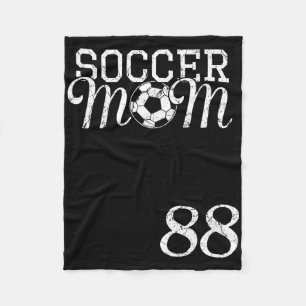 Soccer Mom Jersey Number 88 Favorite Player #88 Te Fleece Blanket