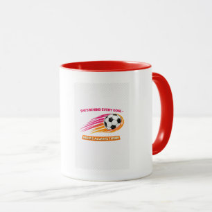Soccer Mom Mug – She’s Behind Every Goal Mom’s Alw