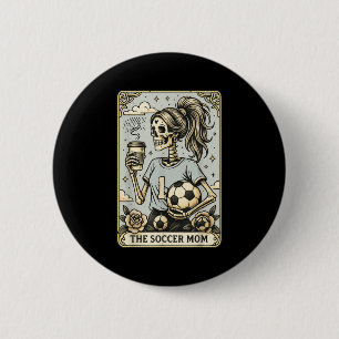 Soccer Mom Tarot Card, Vintage Halloween Soccer Ma 6 Cm Round Badge