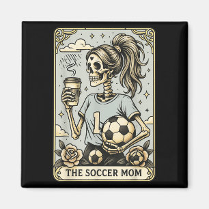 Soccer Mom Tarot Card, Vintage Halloween Soccer Ma Magnet
