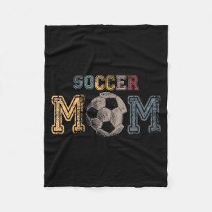 Soccer Mom Vintage Retro Clothing Cute Mama Soccer Fleece Blanket