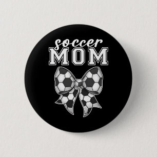 Soccer Moms Bow Footbyll Cheering Sport Shooting G 6 Cm Round Badge
