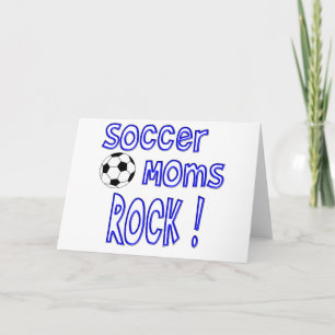 Soccer Moms Rock ! (blue) Holiday Card