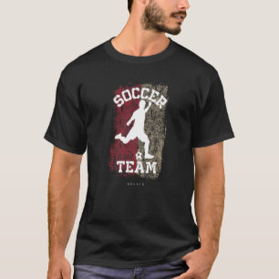 Soccer Monaco Flag Football Team Soccer Player T-Shirt