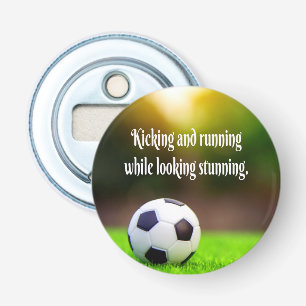 Soccer Motivational Inspirational Green Field Bottle Opener