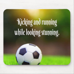 Soccer Motivational Inspirational Green Field Mouse Pad