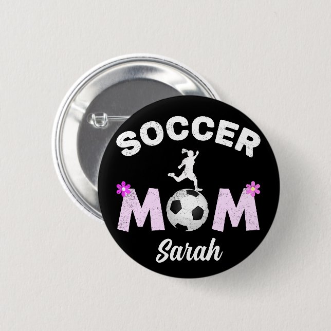 Soccer Mum 6 Cm Round Badge (Front & Back)