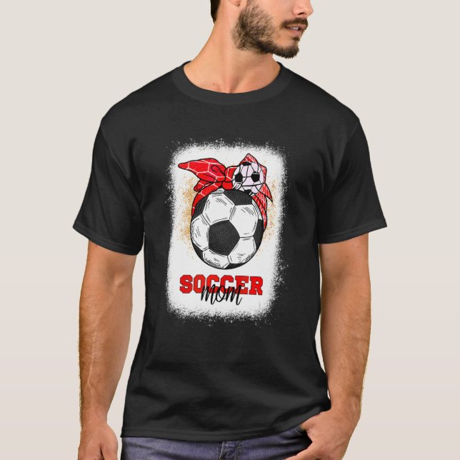 Soccer Mum Bun Ball Mother's Day 2022  Soccer Mum  T-Shirt (Front)
