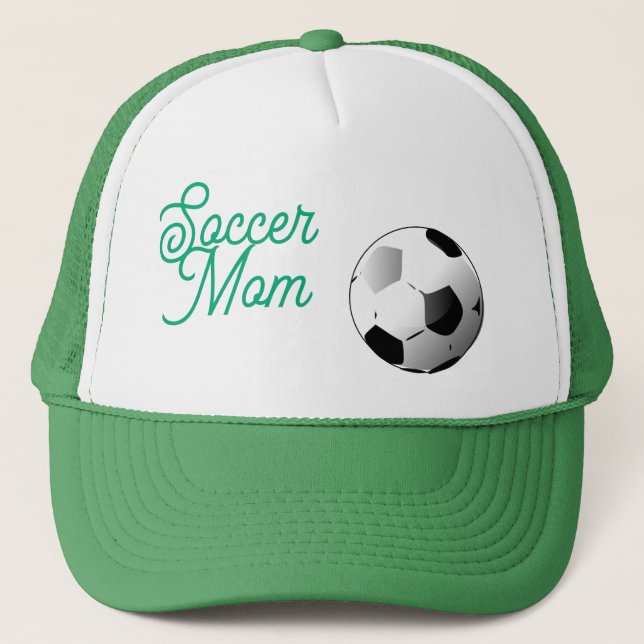 Soccer Mum Cap Green and White (Front)