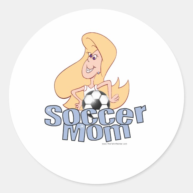Soccer Mum Classic Round Sticker (Front)