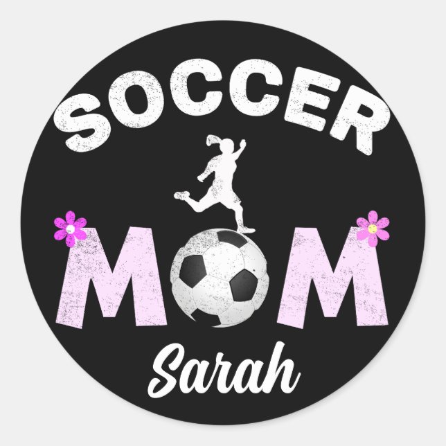 Soccer Mum Classic Round Sticker (Front)
