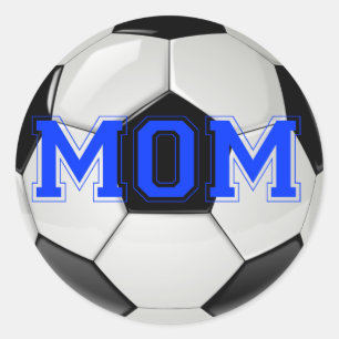 Soccer Mum Custom Colours Classic Round Sticker