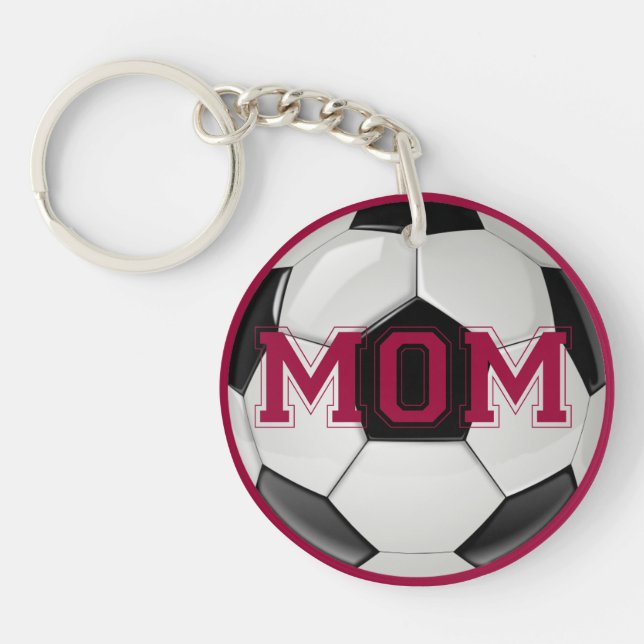 Soccer Mum Custom Colours Key Ring (Front)