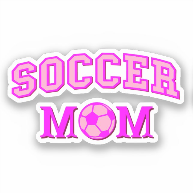 Soccer Mum Drawing And Text All Pink (Front)