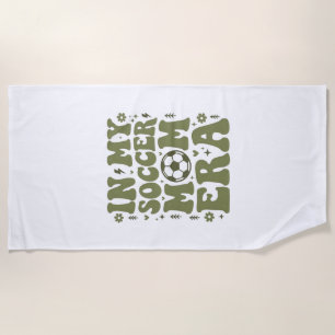 Soccer Mum Era Vintage Sports Mum Shirt Design_1 Beach Towel