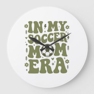 Soccer Mum Era Vintage Sports Mum Shirt Design_1 Large Clock