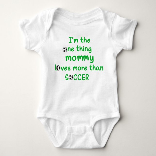 Soccer Mum Football Baby Boy Cute Bodysuit (Front)