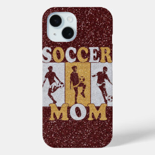 Soccer Mum Glitter Effect iPhone 15 Case