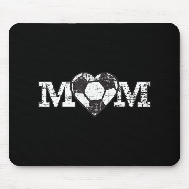 Soccer Mum Heart Simple Fan   Mouse Pad (Front)