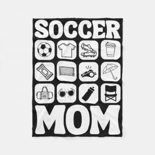 Soccer Mum Icons Soccer Essential _1  Fleece Blanket