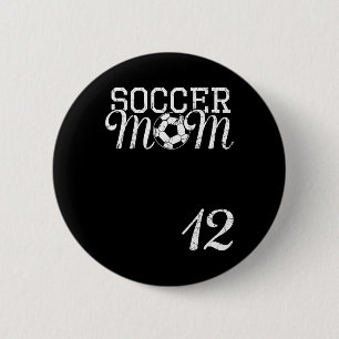 Soccer Mum Jersey Number 12 Favourite Player #12 T 6 Cm Round Badge