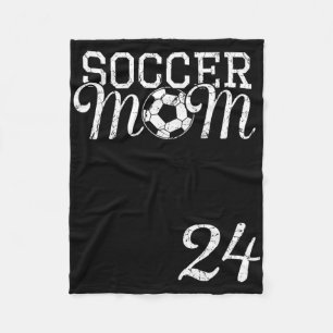 Soccer Mum Jersey Number 24 Favourite Player #24 T Fleece Blanket